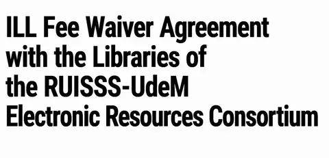 ILL Fee Waiver Agreement